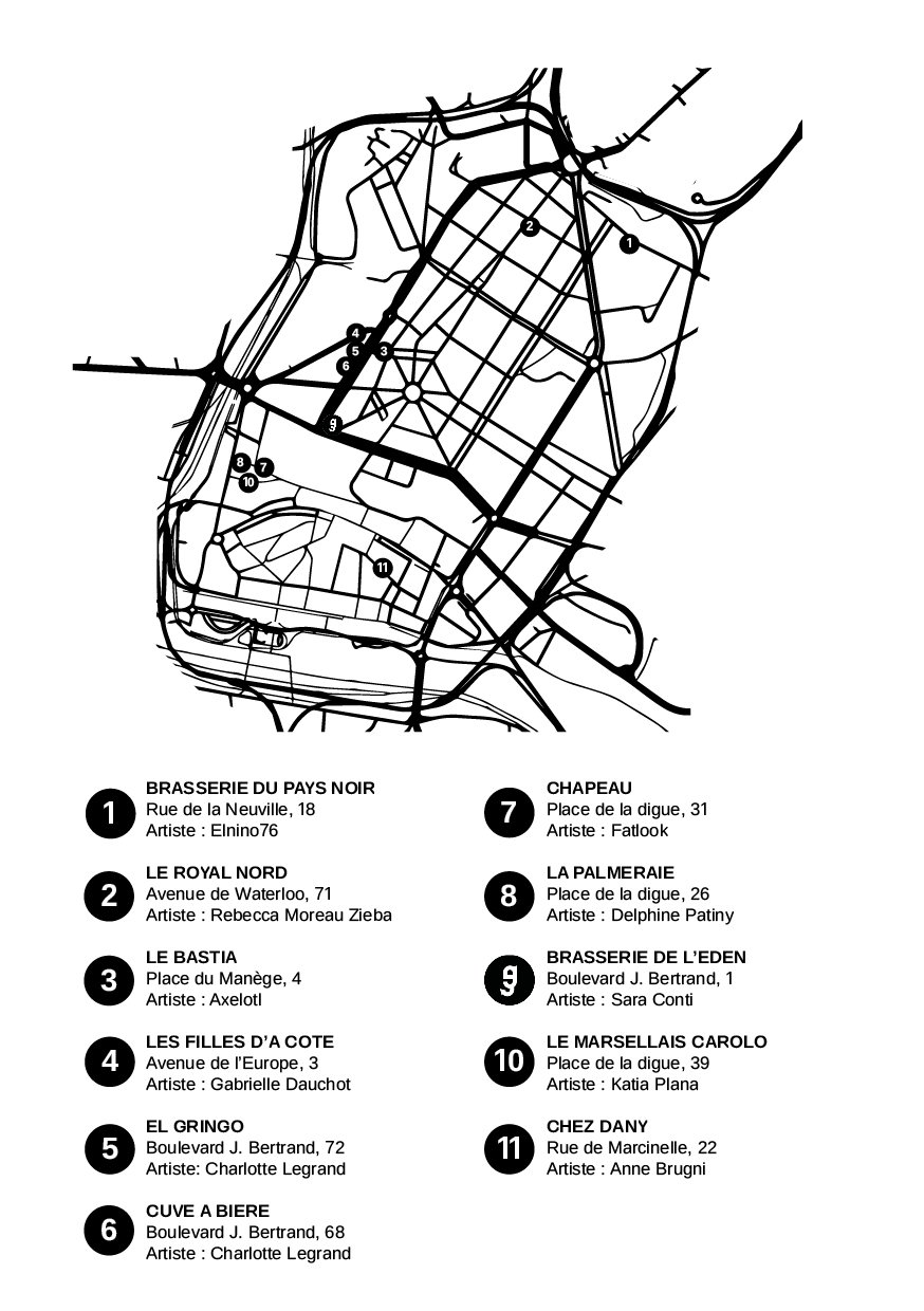 Carte, parcours, Eclats de Noël, Eden, Centre culturel de Charleroi