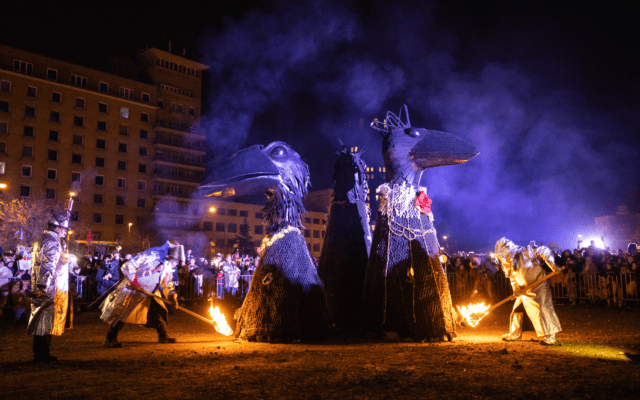 Brûlage corebau, folklore, carnaval, fête, Photo Christophe Vandercam, Eden, Centre culturel de Charleroi